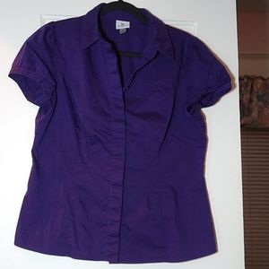 L purple button down shirt